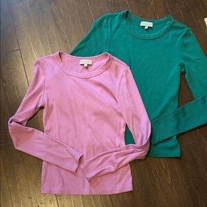 NWOT 2 Michael Stars long sleeve tee’s